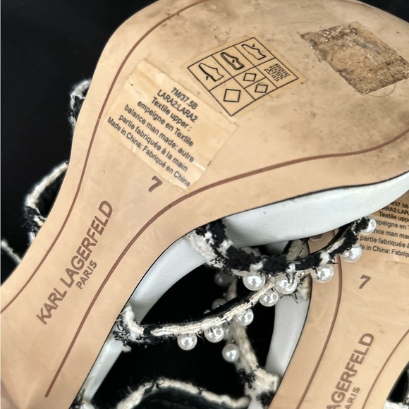 Karl Lagerfeld Lara Pearl accented high heel sandals - Picture 7 of 7